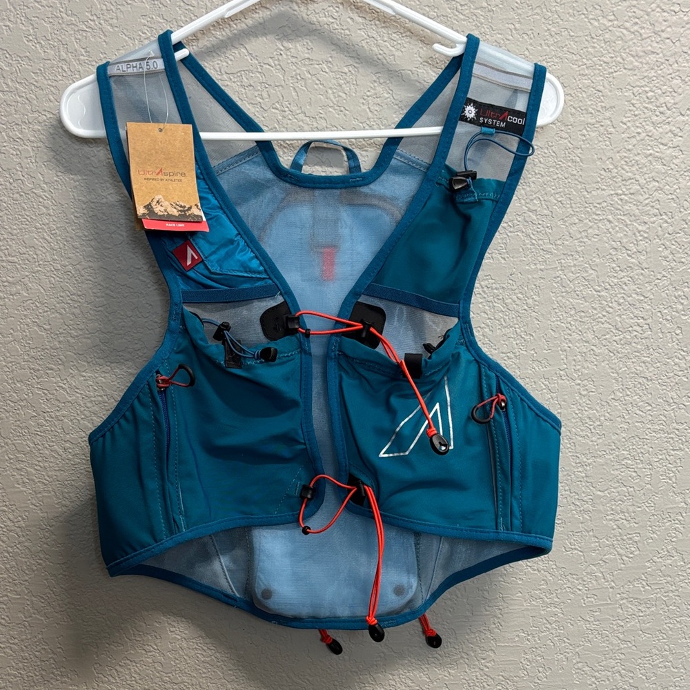 Ultraspire Alpha Unisex Race Vest Hydration Pack - 5.0 (Blue) - Size Large